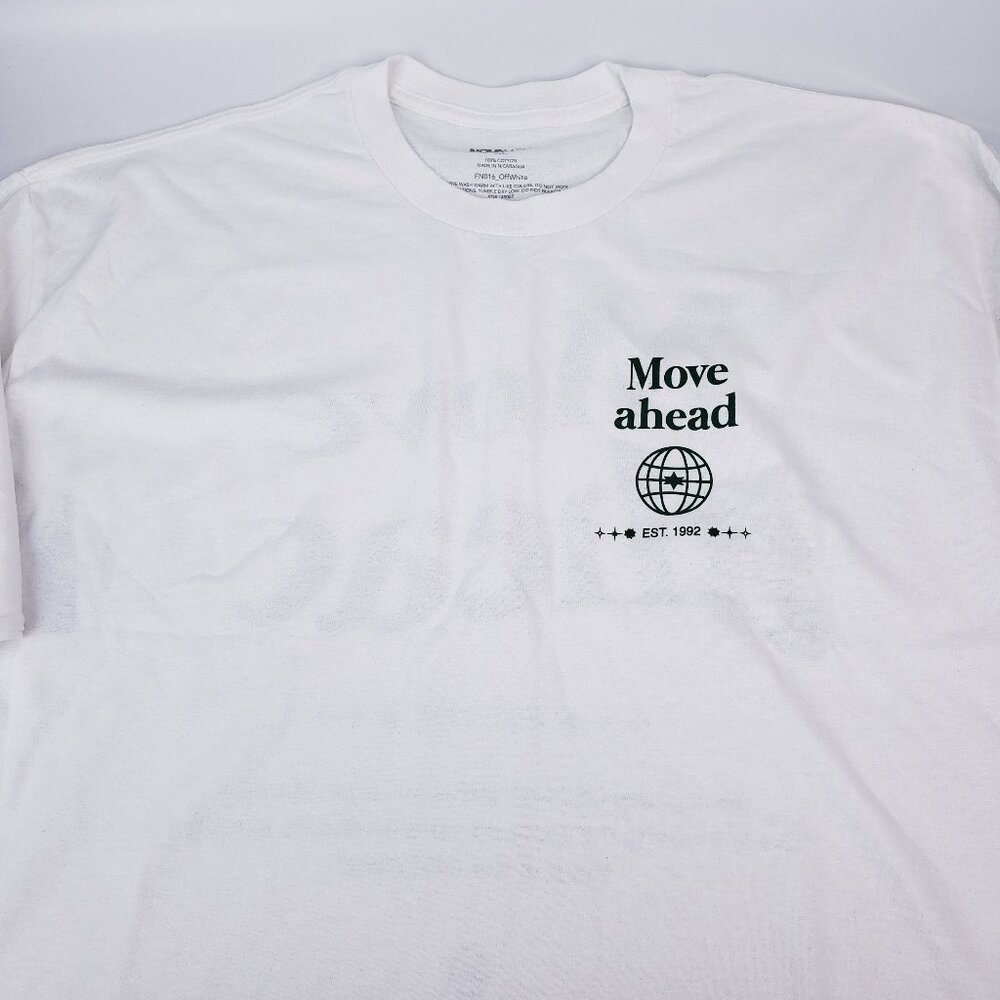 NWOT Nova Men MISPRINT Shirt Move Ahead Size XL NOVAMEN misprint